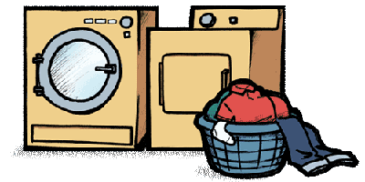 This is an illustration of a clothes washer and dryer.