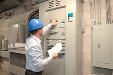 Picture of a man working at a plant