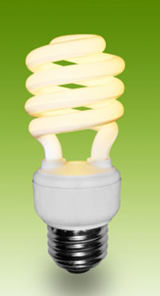 This is a photo of a CFL lightbulb.