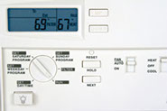 Picture of programmable thermostat.